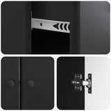 Sideboard with Drawer Black 66 x 34.5 x 90 cm Engineered Wood 895556
