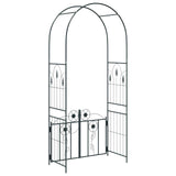 Garden Arch with Lock Black 102 x 50 x 218 cm 42021344