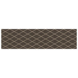 Stair Mats 15 pcs 76 x 20 cm Black Diamond Pattern Polyester 42054632