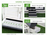 Chicken Coop with Run Wooden Hen House Pet Poultry Coops Cages Small Animal Outdoor Pen with Nesting T3398P548504