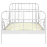 Extendable Bed Frame White Powder-coated metal Single 324741