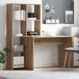 Desk with Shelf Artisan Oak 138.5 x 55 x 143 cm Engineered Wood 3337256