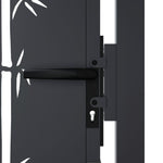 Garden Gate Anthracite 105x80 cm Steel Bamboo Design 153178