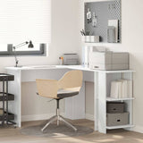 Corner Desk White 140 x 113.5 x 75 cm Engineered Wood 869554