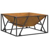 Fire Pit Brown 80 x 80 x 40 cm Weathering Steel 858995