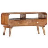 285852 TV Cabinet 90x35x47 cm Solid Mango Wood
