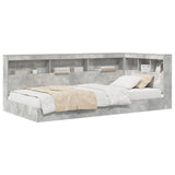 Bookcase Bed Concrete Grey 75 x 190 cm Engineered wood 3335756
