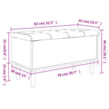 Storage Bench Smoked Oak 82x42x46 cm Engineered Wood 835079