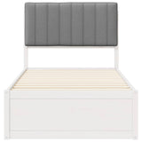 Bed Frame with Upholstered Headboard Light Grey 90 x 200 cm 877798