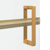 Walk-In Shower Wall Folding Gold 90 x 6.5 x 190 cm 42017971