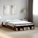 Bed Frame without Mattress Brown Oak 120x190 cm Small Double 3280600