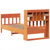 Bed Frame without Mattress Wax Brown 100x200 cm Solid Wood Pine 3323268