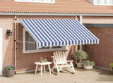 43222 Manual Retractable Awning 300 cm Blue and White Stripes