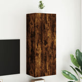 TV Wall Cabinet Smoked Oak 40.5x30x102 cm Engineered Wood 836935