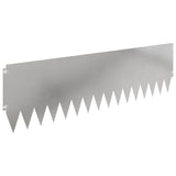 Lawn Edging 20 pcs 103 x 30 cm Steel Silver 8008513