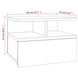 Floating Nightstands 2 pcs Sonoma Oak 40x31x27 cm 800412