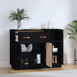 Sideboard Black 98.5x40x75 cm Solid Wood Pine 820141