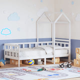 Day Bed with Roof without Mattress White 80x200 cm Solid Wood 3282238
