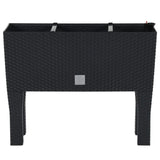 Raised Garden Bed Anthracite 60x25x46 cm PP Rattan 152208