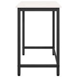 Table White 80 x 50 x 77 cm Engineered Wood and Steel 873791