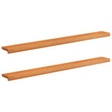 Window Sills 2 pcs Light Brown 140 x 20 x 2 cm Solid Beech Wood 42048181