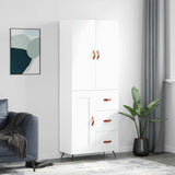 Highboard White 69.5x34x180 cm Engineered Wood 3195987