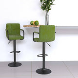 Bar Stools 2 pcs Light Green Velvet 334661