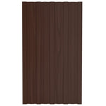 Roof Panels 36 pcs Galvanised Steel Brown 80x45 cm 317206