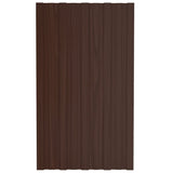 Roof Panels 36 pcs Galvanised Steel Brown 80x45 cm 317206