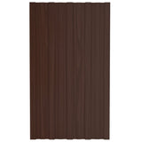 Roof Panels 36 pcs Galvanised Steel Brown 80x45 cm 317206