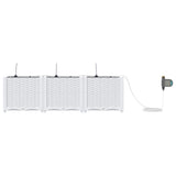 Garden Planter 3 pcs White 120 x 40 x 37.5 cm PP 42002914