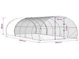 Chicken Coop Silver 600 x 300 x 200 cm Galvanised Steel 3434697