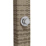 Outdoor Shower Grey 50x55x224 cm Poly Rattan and Acacia Wood 368207