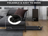 Foldable Walking Treadmill, with LED Display and Wheels, for Home, Office, Gym, Black T3398P376857