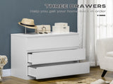 Chest of Three Drawers - White T3398P344510