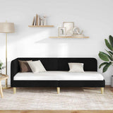 Corner Bed Frame with Headboard Black 80 x 200 cm Fabric 42016555