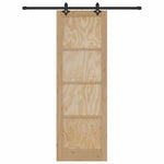 Sliding Door Manual Natural and black 78 x 232 cm 3333502