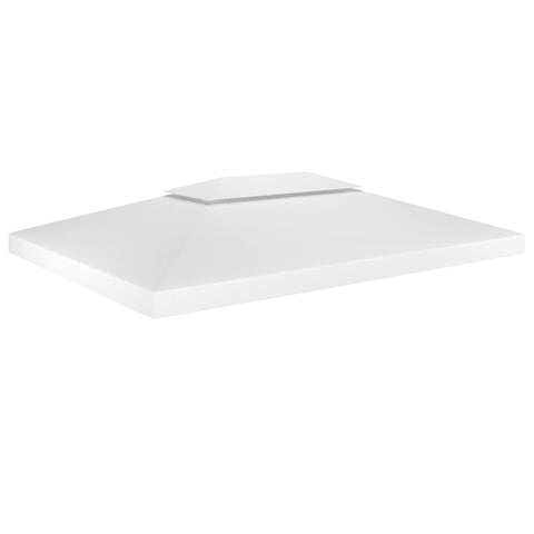 2-Tier Gazebo Top Cover 310 g/m² 4x3 m White 312077