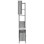 ZNTS 3 Piece Bathroom Cabinet Set Grey Sonoma Engineered Wood 3214738