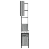 ZNTS 3 Piece Bathroom Cabinet Set Grey Sonoma Engineered Wood 3214738