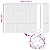 Hexagon Fence Silver 1.5 x 100 m Galvanised steel 42005767