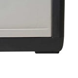 Garden Storage Cabinet with 3 Shelves Black and Grey 43703