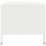 ZNTS Coffee Table White 101.5x50x43.5 cm Cold-rolled Steel 851279