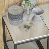 Kitchen Storage HATTEM Silver 40 x 50 x 92 cm Steel 874972