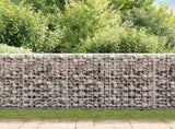 Gabion Wall with Covers Galvanised Steel 200x20x85 cm 143580