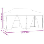 Professional Folding Party Tent with 4 Sidewalls 3x6 m Steel Anthracite 48867