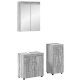 Bathroom Furniture Set TULUM Grey Sonoma Engineered Wood 3398030