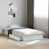 Bed Frame with Drawers without Mattress White 100x200 cm 3280671