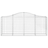 Arched Gabion Baskets 8 pcs 200x30x80/100 cm Galvanised Iron 3145415