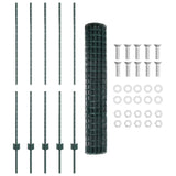 Fence with Posts Green 1.4 x 10 m Steel 3335993